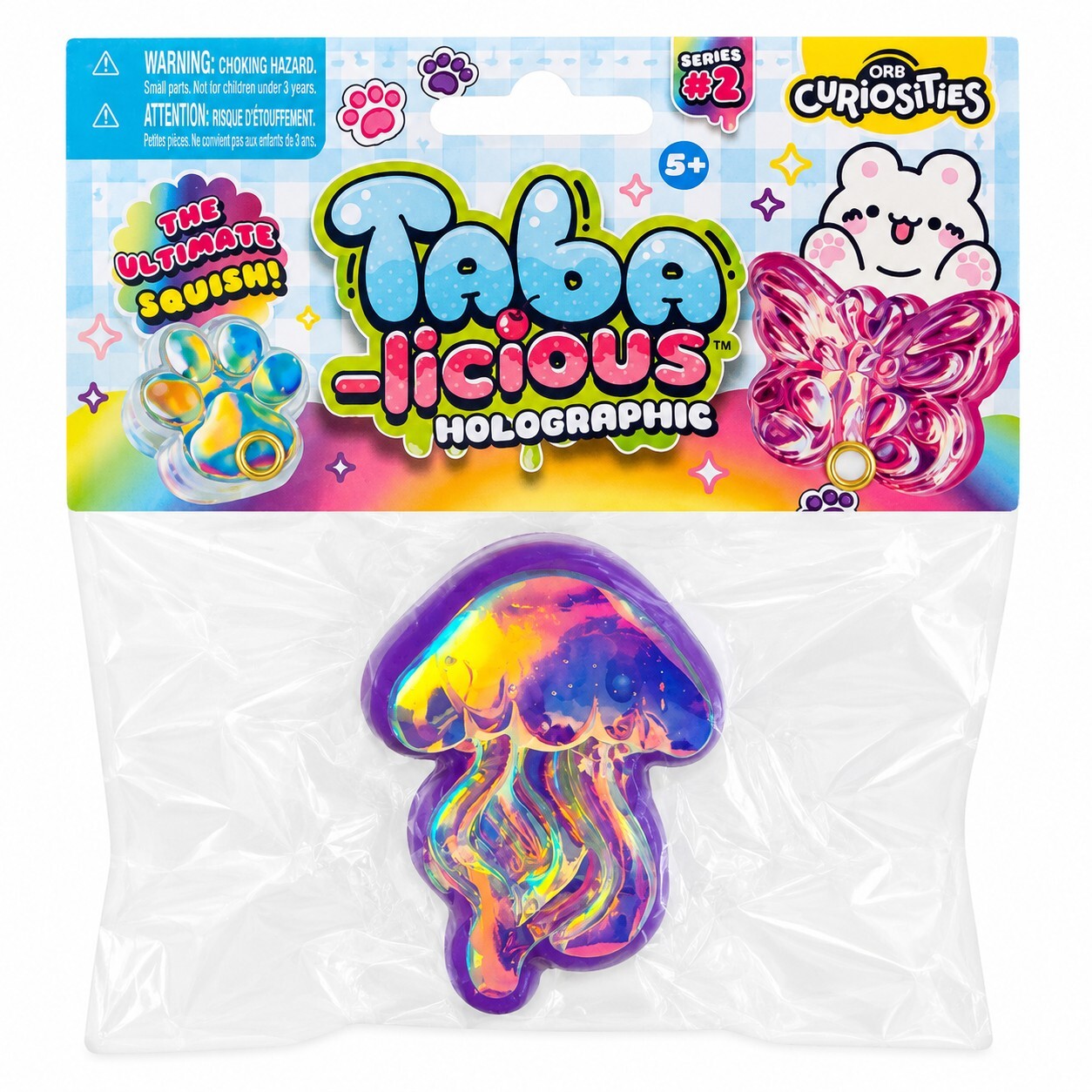 ORB Taba-Licious Holographic Jellyfish Squishy Series 2 New Sealed Sensory Toy