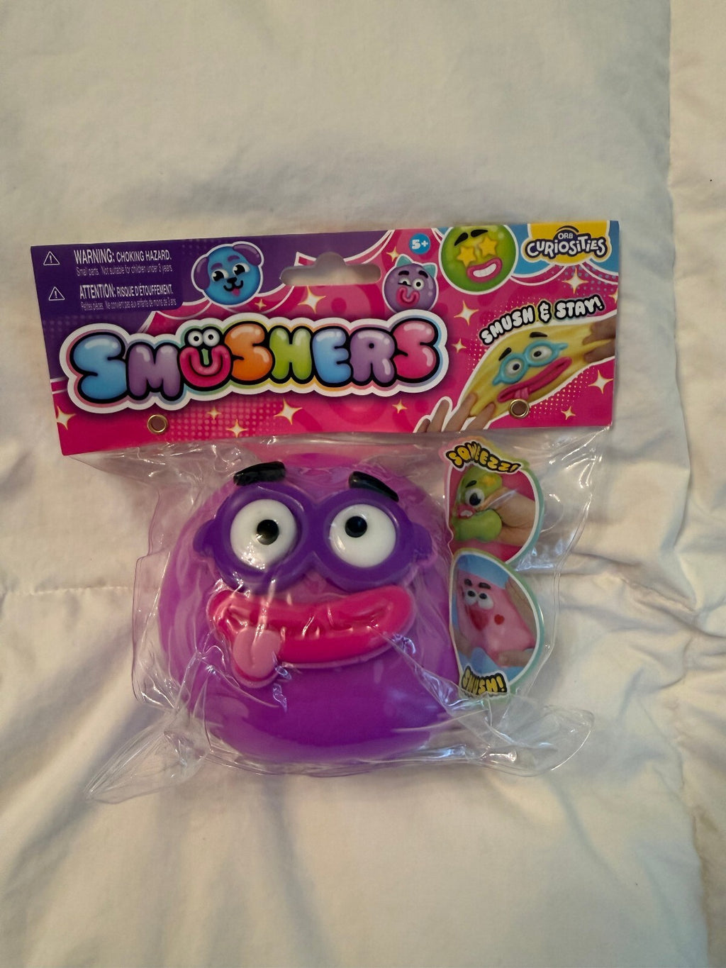 Authentic ORB Curiosities PURPLE Smushers Squeeze Toy Face Swap VIRAL SQUISHY
