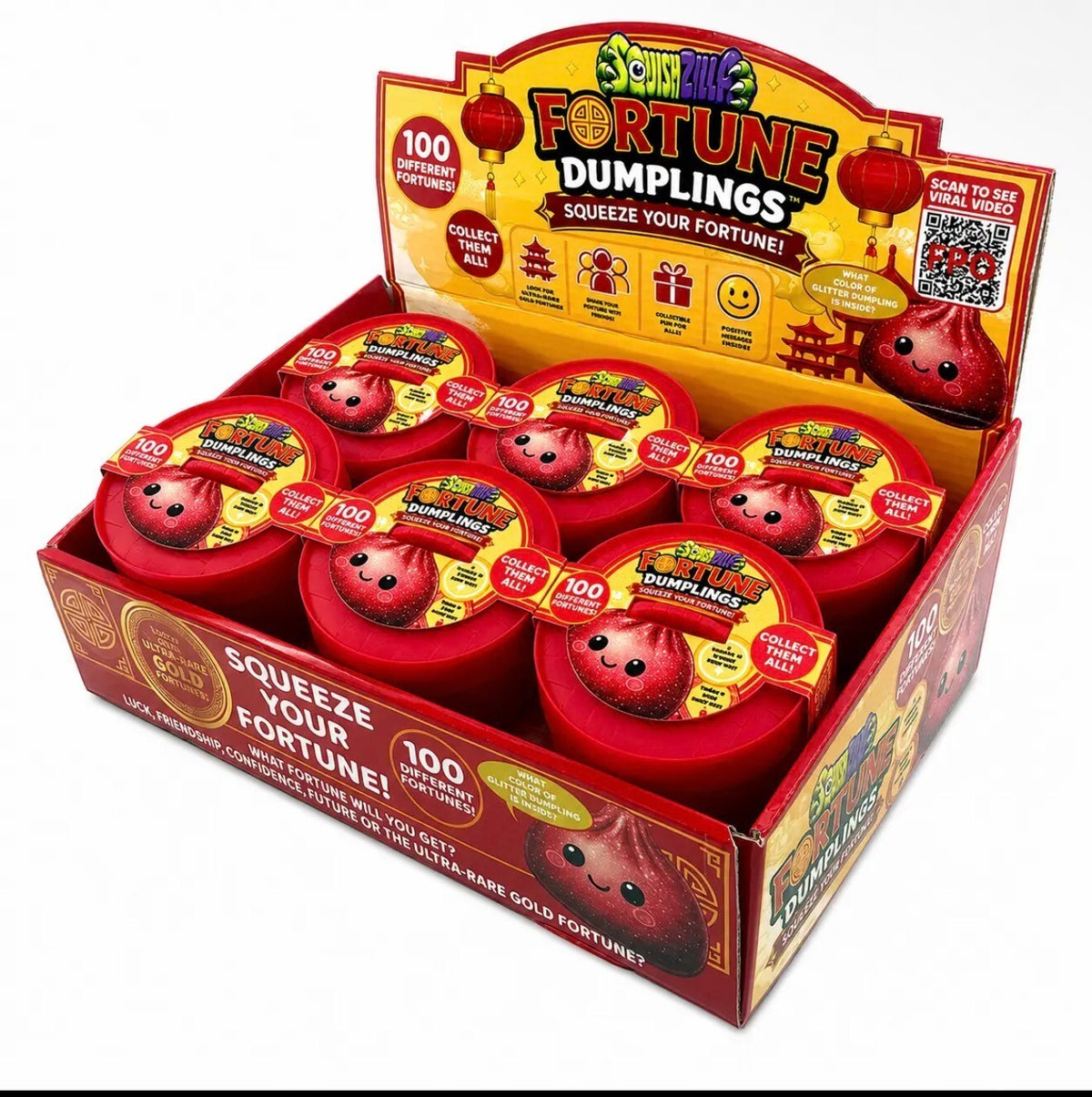 Squishzilla Fun Doh Fortune Dumplings – FULL CASE OF 12!