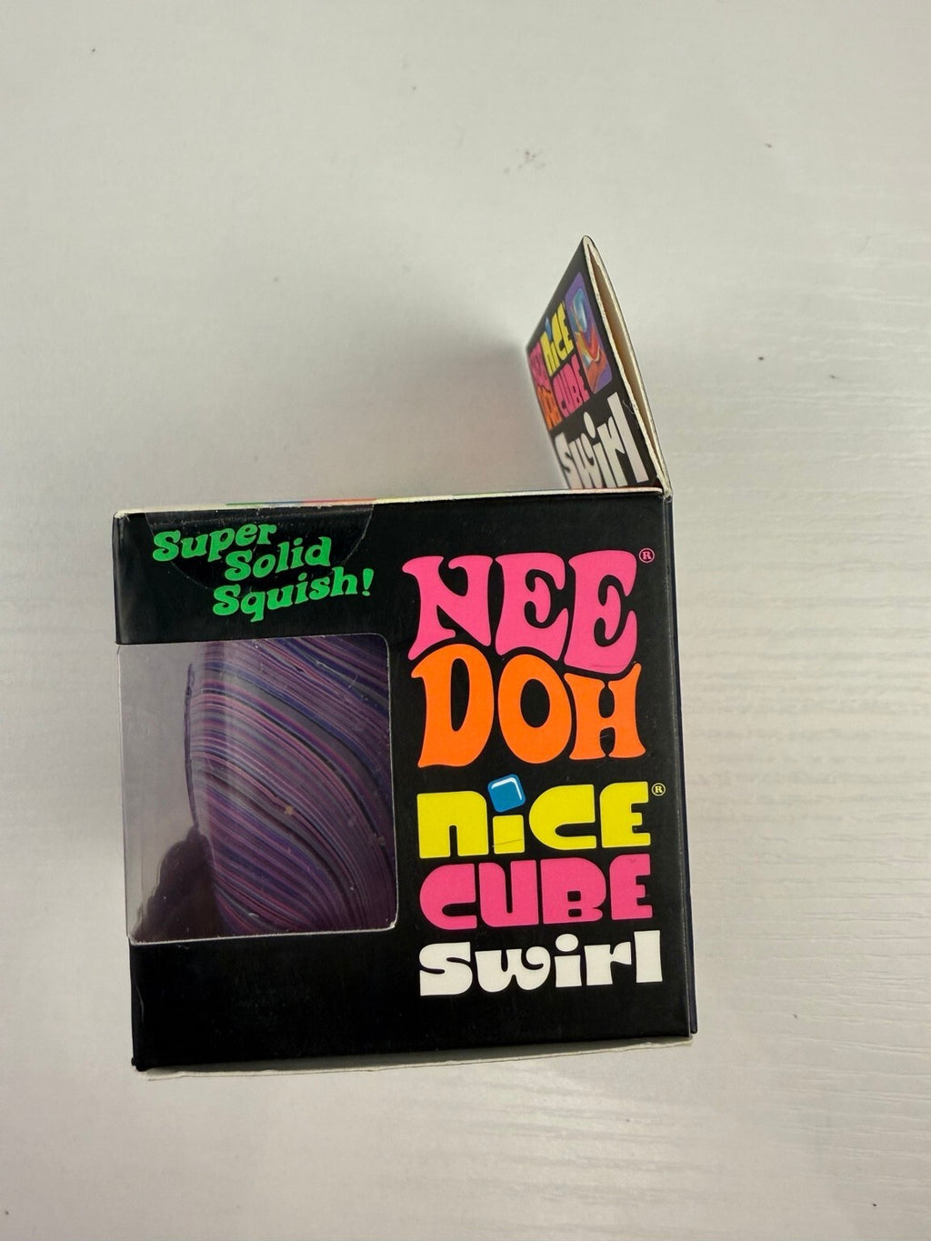 Schylling NeeDoh Nice Cube Swirl Super Solid Squishy Purple