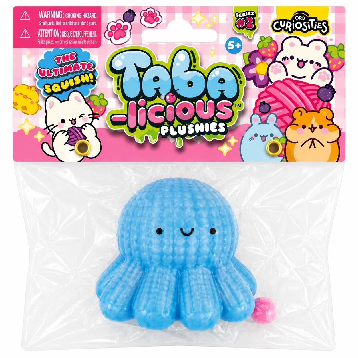 ORB Taba-Licious Plushies Blue Octopus Squishy Series 2 Sensory Toy Sealed