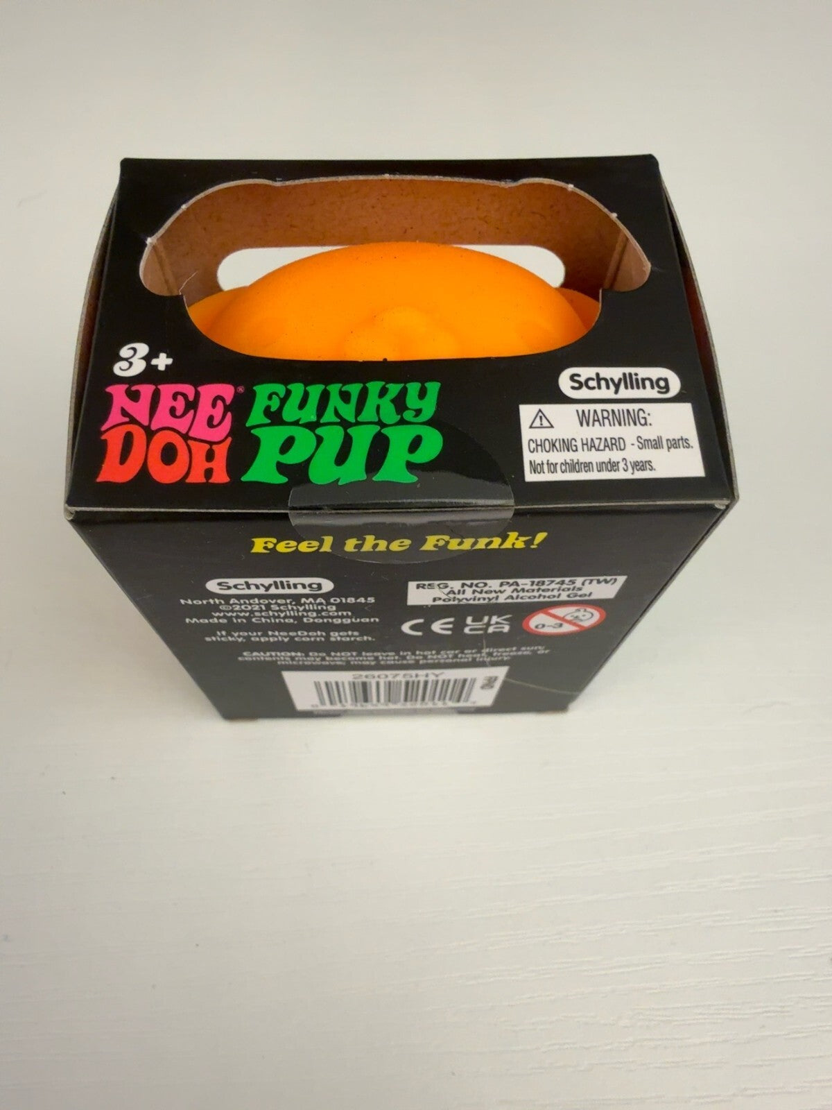 Schylling NeeDoh Funky Pup Orange Squishy Sensory Fidget Toy NEW