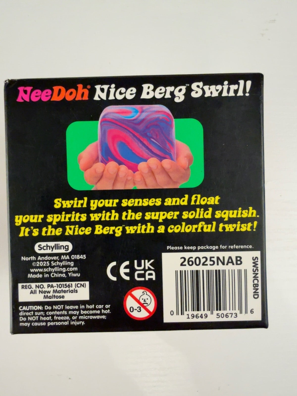 Schylling NeeDoh Nice Berg Swirl – Orange Pink Yellow Swirl