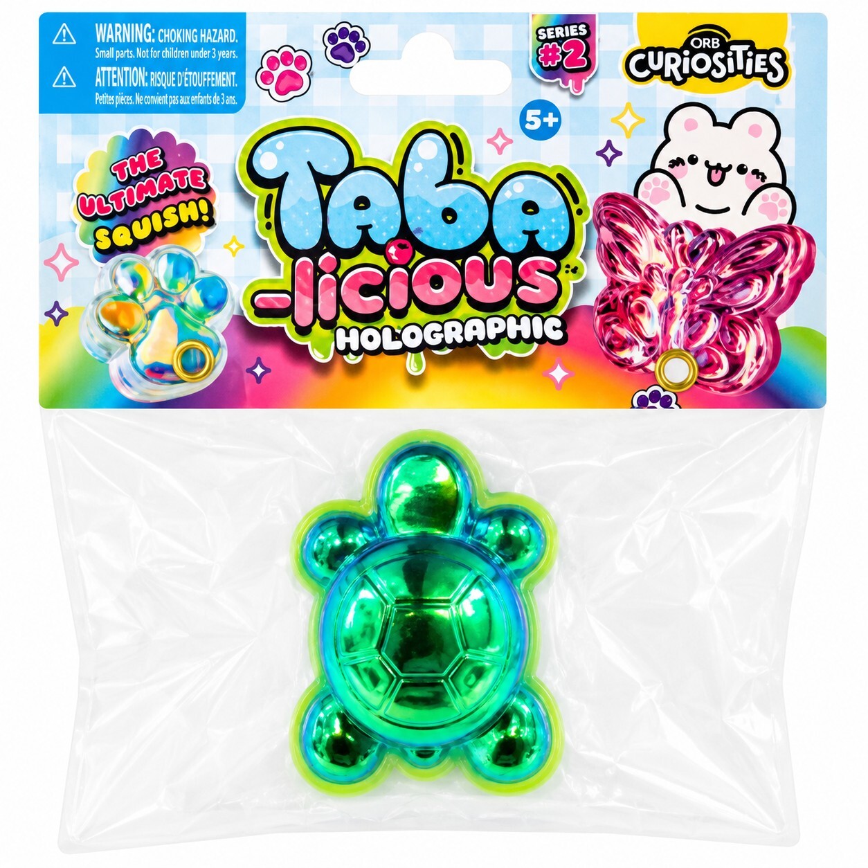 ORB Taba-Licious Holographic Turtle Squishy Series 2 Sensory Toy New Sealed