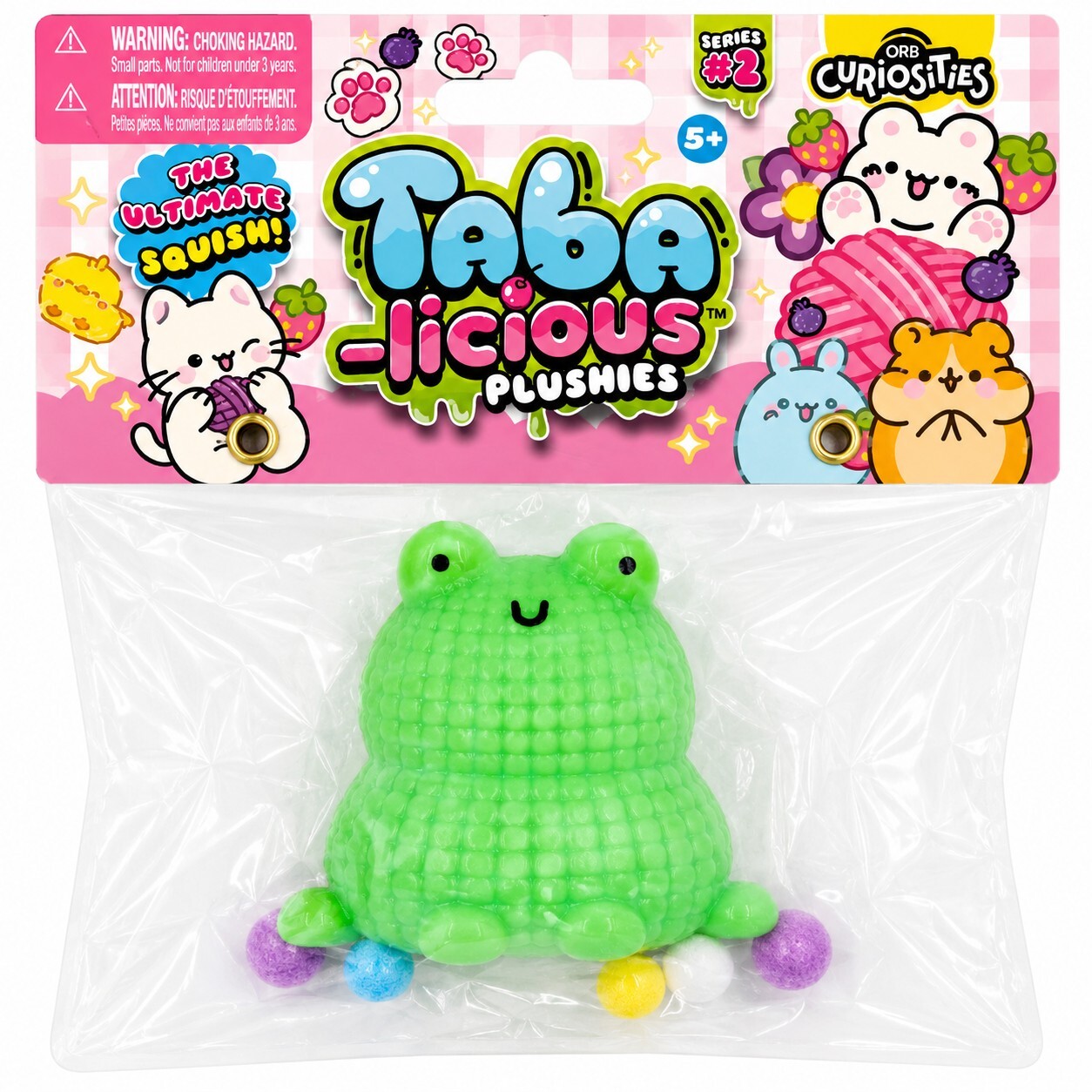 ORB Taba-Licious Plushies Green Frog Squishy Series 2 Sensory Toy Sealed