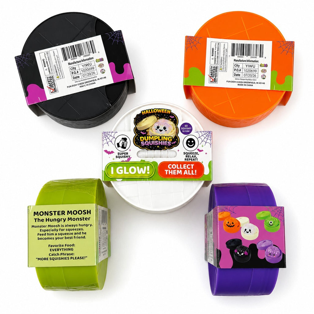 FunDoh Halloween Dumpling Squishies Complete Set of 5 Full Collection