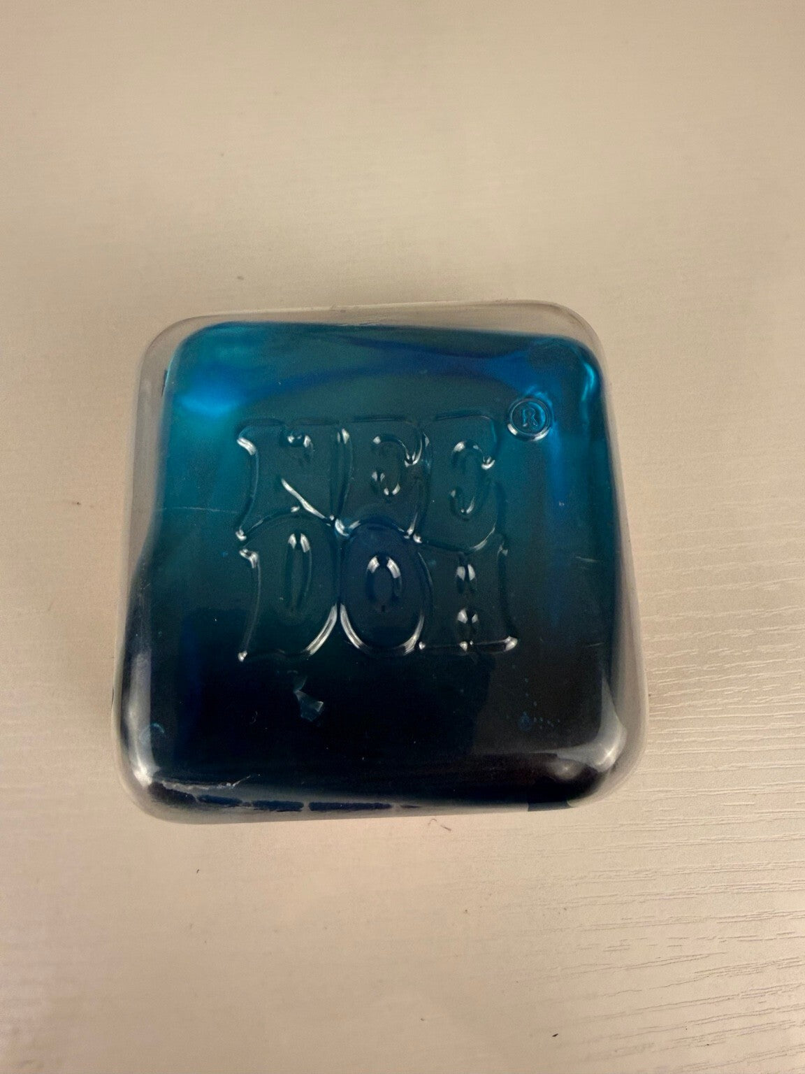 Authentic Schylling NeeDoh Nice Berg Super Solid Squish Blue Ice Cube Toy