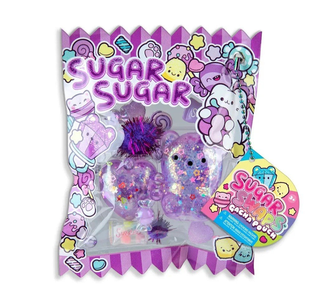Sugar Sugar Sugar Snaps Gacha Pouch – Purple Glitter Squishy