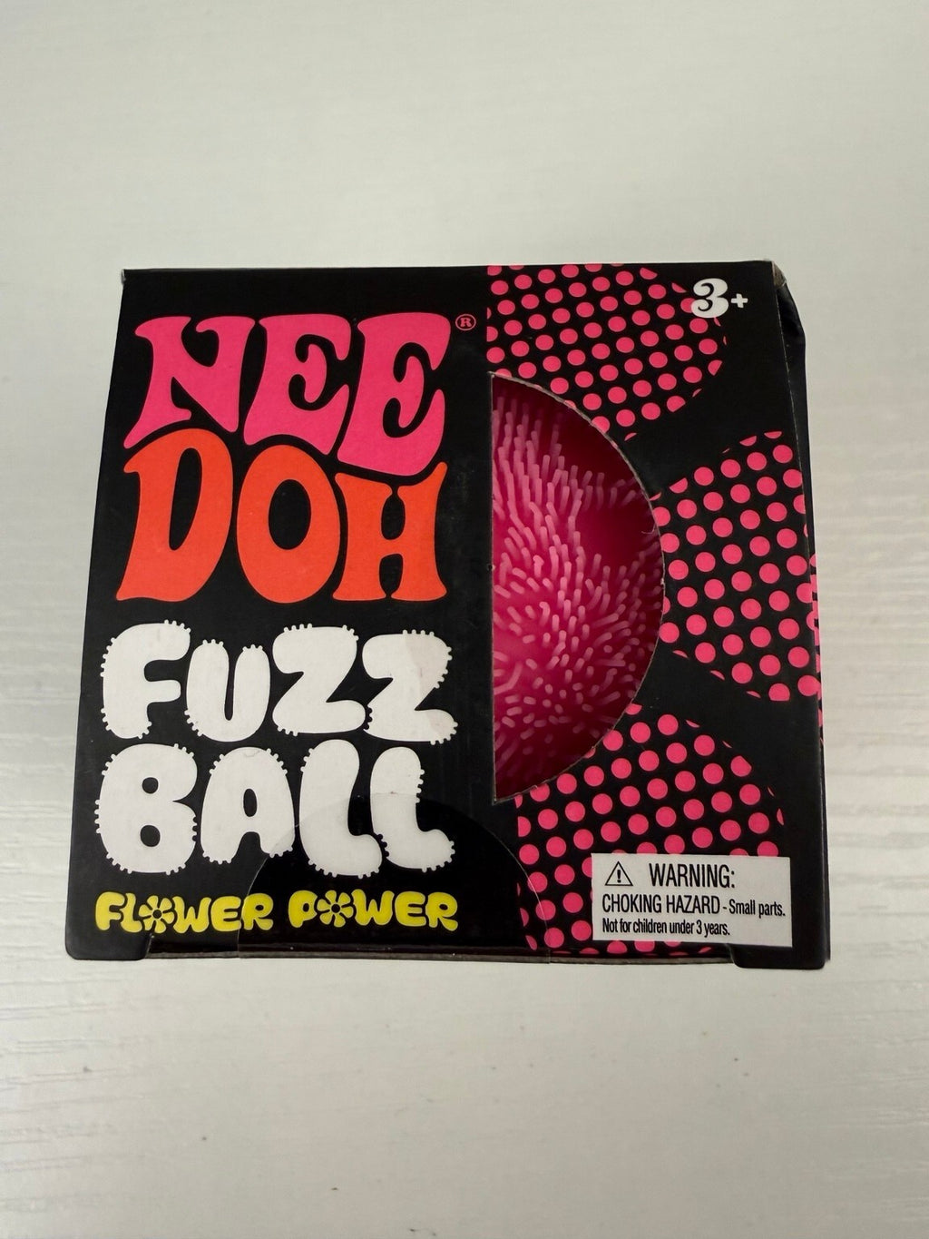 Authentic Schylling NeeDoh Pink Velvet Fuzz Ball Flower Power Sensory Squishy