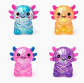 Axolotl Glitter Squishy Stress Toys – Full Case of 12 – Kawaii Fidget Toys