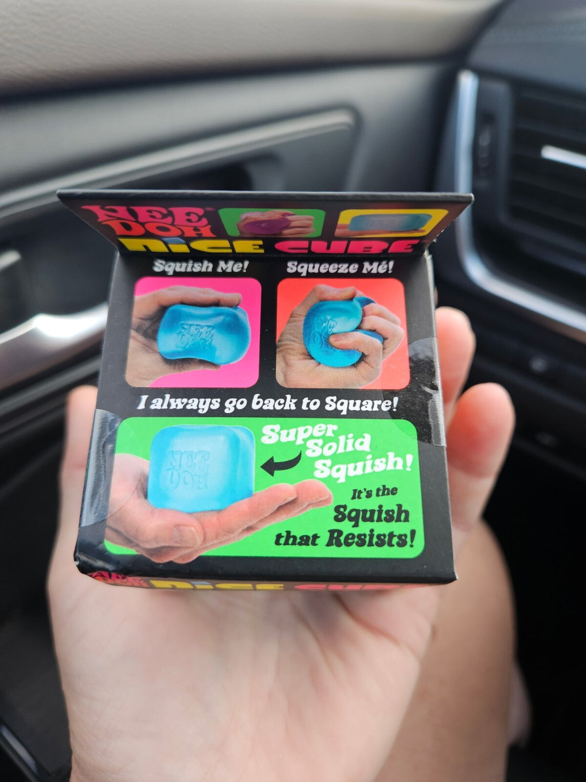 Schylling NeeDoh Nice Cube Pink Squishy Stress Ball Sensory Fidget Toy New