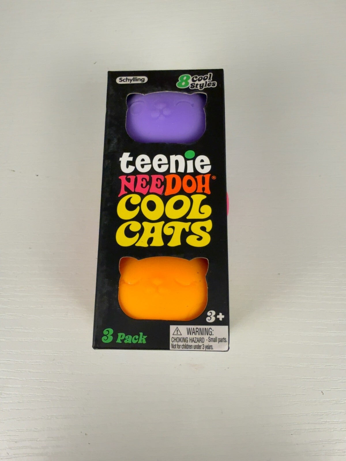Authentic Schylling Teenie NeeDoh Cool Cats 3 Pack NEW Sensory Squishy Toy