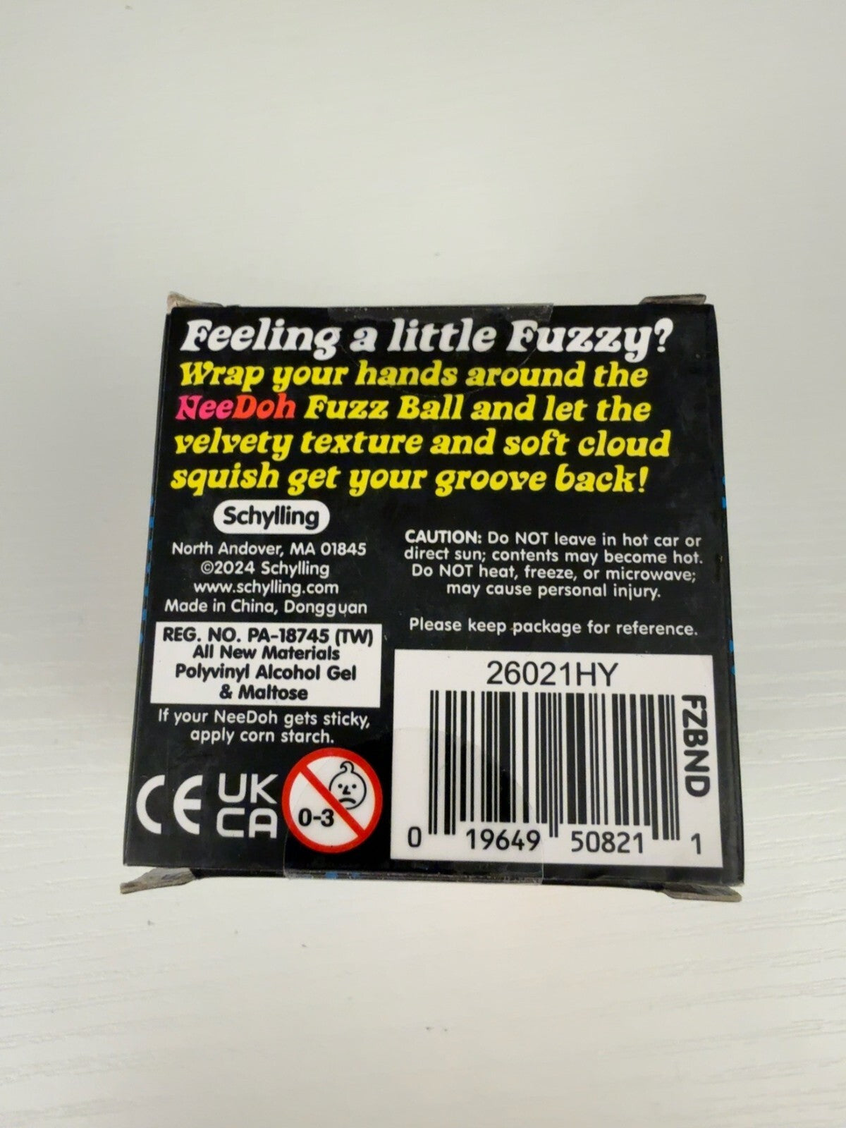 Authentic Schylling NeeDoh Fuzz Ball Blue Velvet Squishy NEW Stress Toy