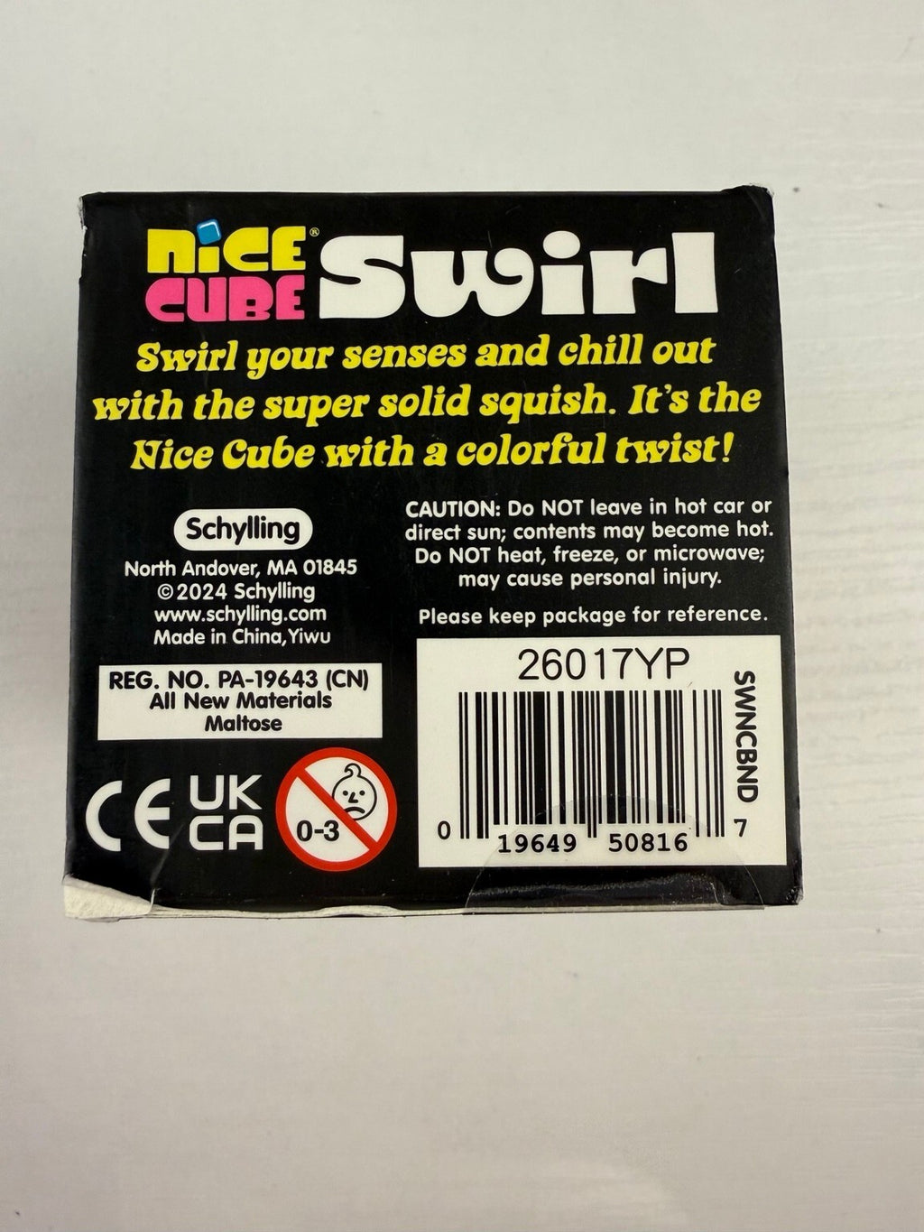 Schylling NeeDoh Nice Cube Swirl Super Solid Squishy Purple