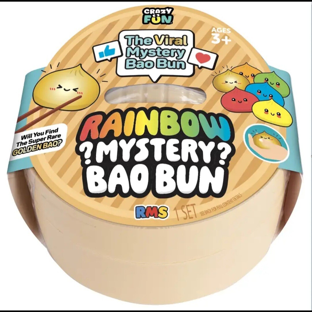 1 RMS® Crazy Fun™ Mystery Bao Bun – Rare Rainbow Chase
