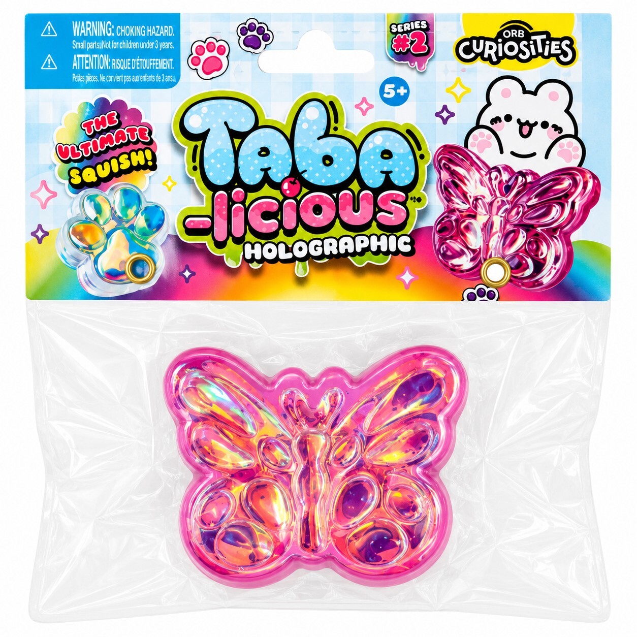 ORB Taba-Licious Holographic Butterfly Squishy Series 2 Sensory Toy Sealed