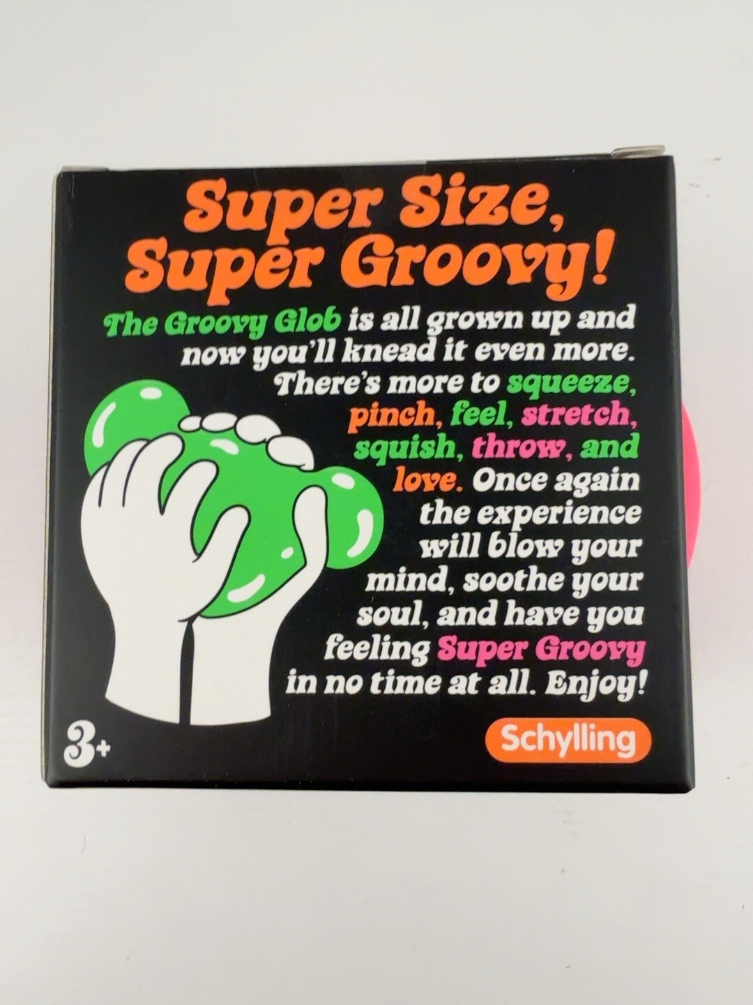 Brand new Schylling Super NeeDoh – The Groovy Glob in bright pink.