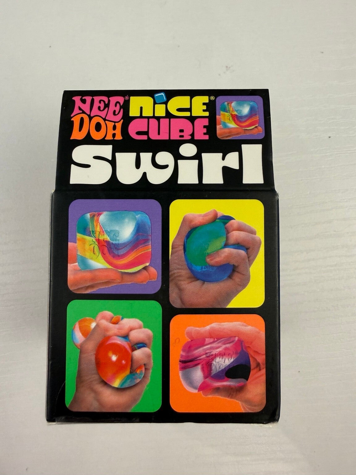 Schylling NeeDoh Nice Cube Swirl Super Solid Squishy Purple