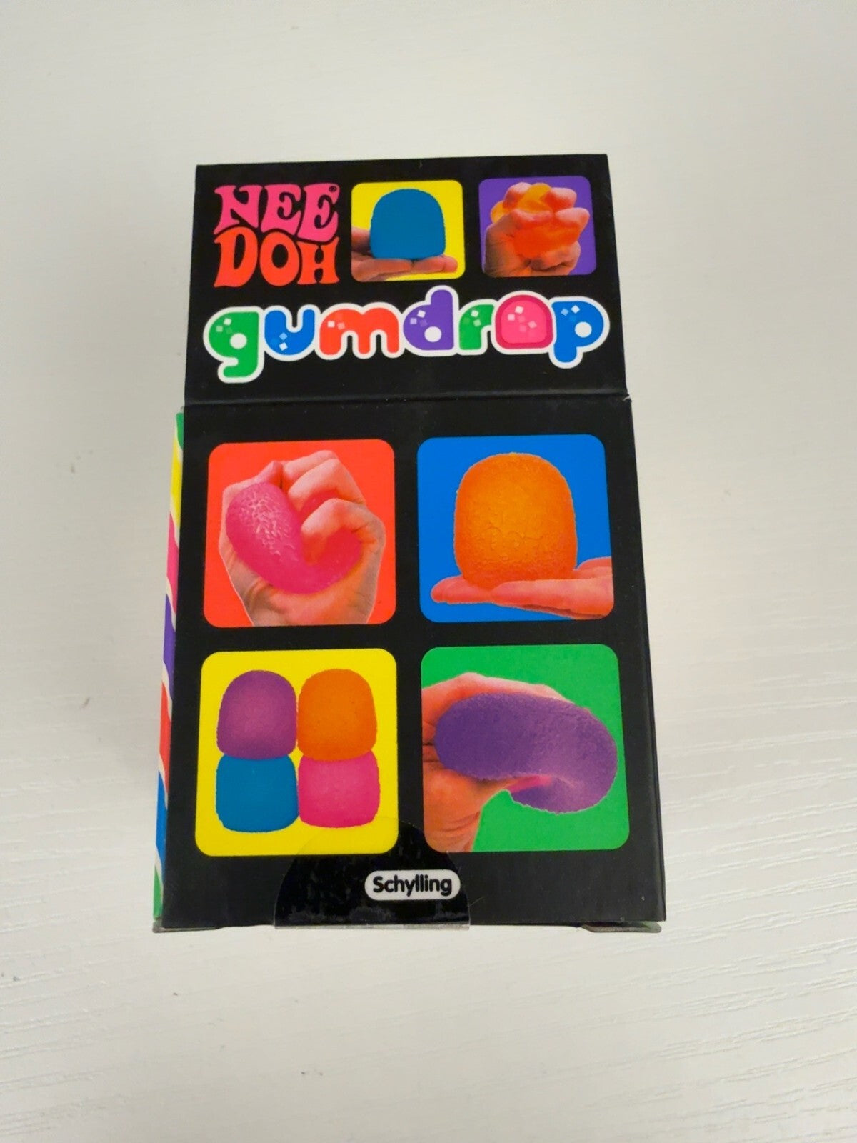 Authentic Schylling NeeDoh Gumdrop Red Super Solid Squishy NEW Stress Toy