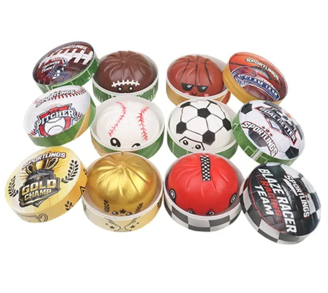 Fun Doh Sportlings Sports Dumpling Squishy Mystery Blind Box – FULL CASE OF 12!