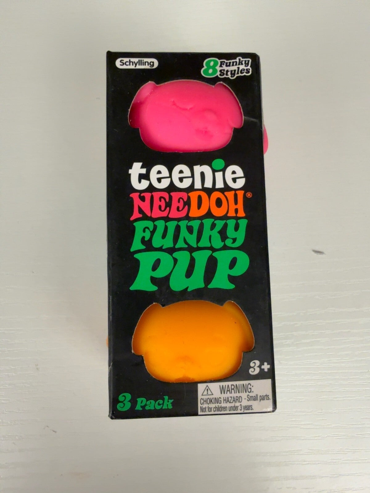 Authentic Schylling Teenie NeeDoh Funky Pup 3 Pack NEW Sensory Squishy Toy