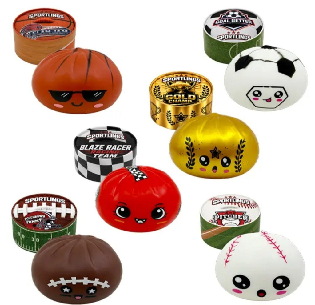 Fun Doh Sportlings Sports Dumpling Squishy Mystery Blind Box – FULL CASE OF 12!