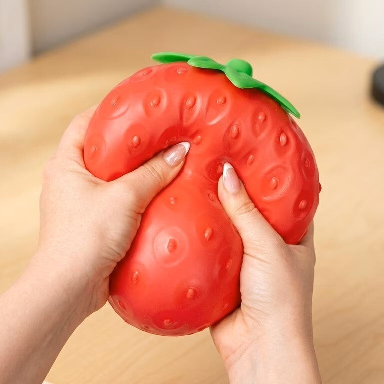 Jumbo Strawberry Squishy XL 6" Slow Rising Stress Toy – Full Case of 6