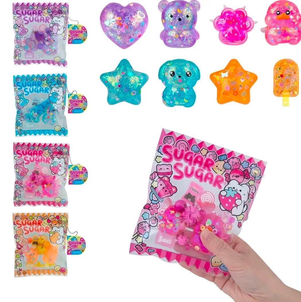 Sugar Sugar Sugar Snaps Gacha Pouch – Purple Glitter Squishy
