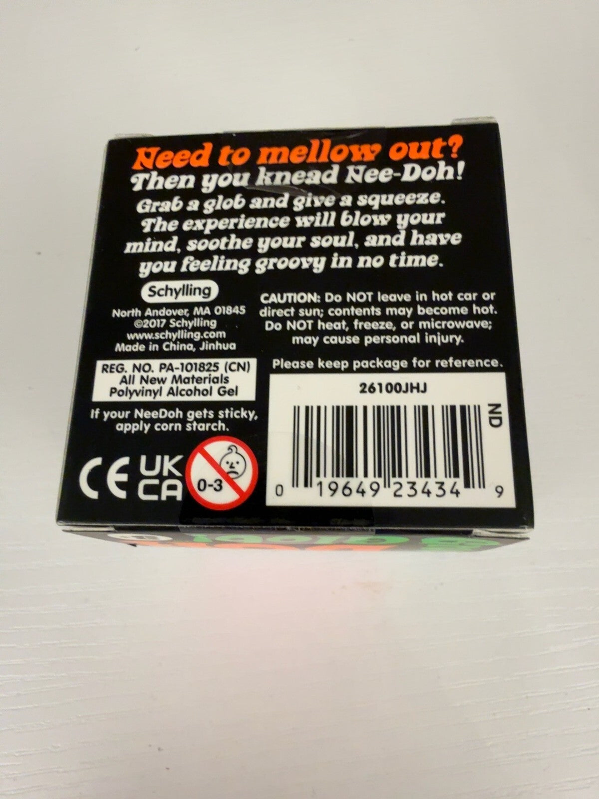 Authentic Schylling Orange Groovy NeeDoh Glob NEW Sensory Fidget Squishy
