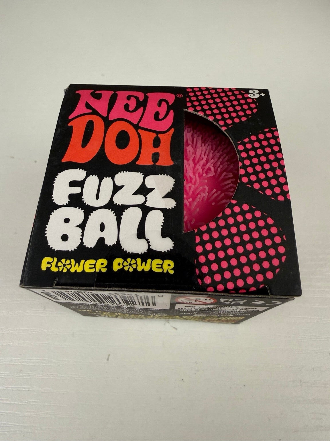 Authentic Schylling NeeDoh Pink Velvet Fuzz Ball Flower Power Sensory Squishy
